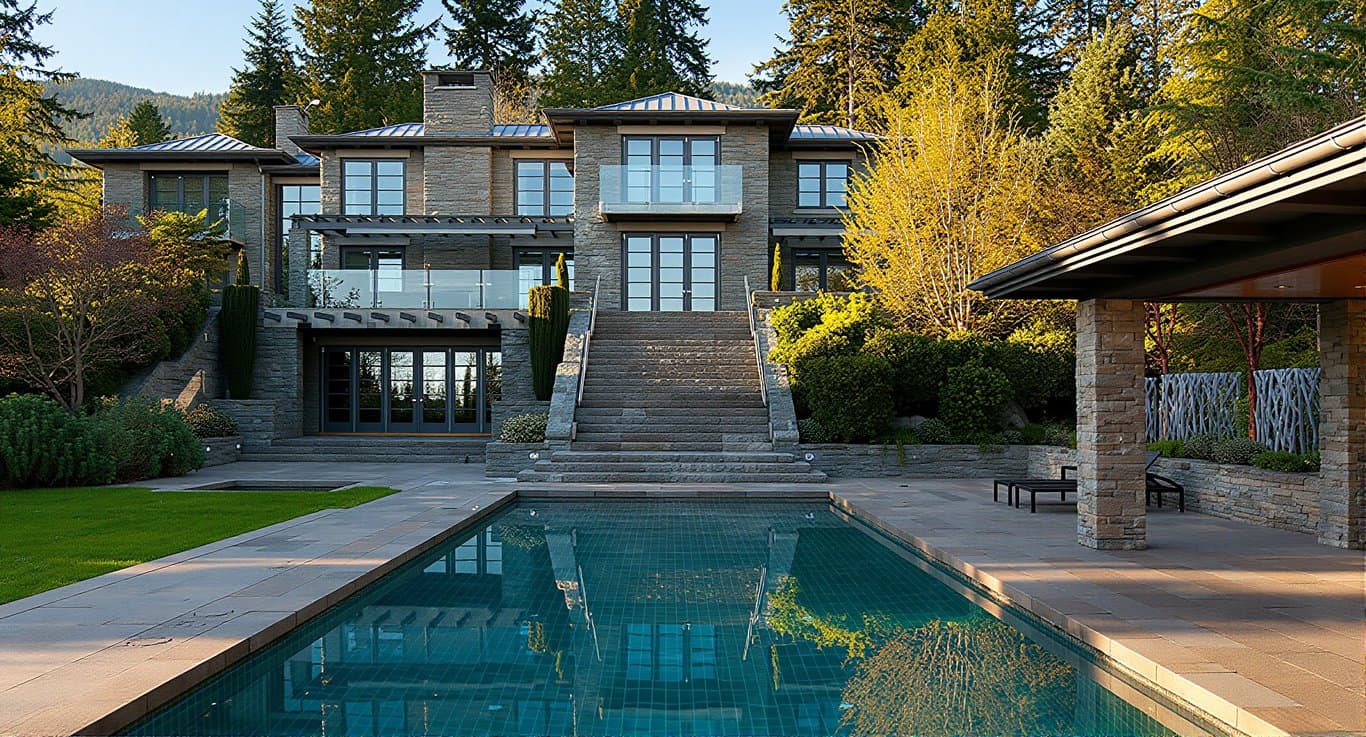 MAGNIFICENT CALIFORNIA INSPIRED 1 ACRE ESTATE IN WEST VANCOUVER'S ALTAMONT ENCLAVE