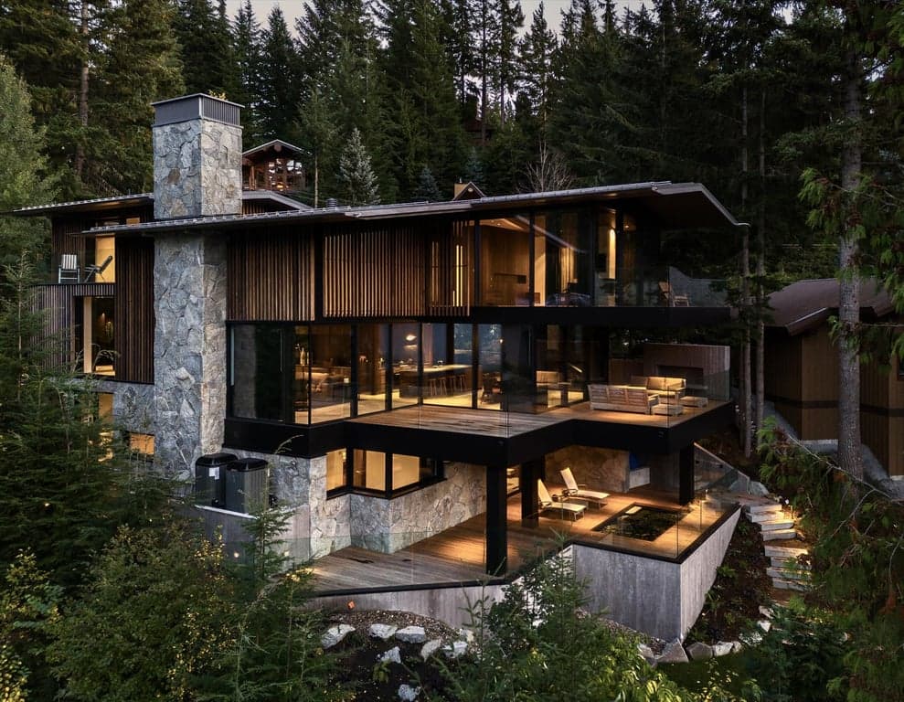 AN ARCHITECTURAL MODERN MASTERPIECE WITH PRIVATE DOCK ON ALTA LAKE IN WHISTLER, BC